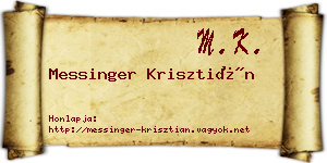 Messinger Krisztián névjegykártya